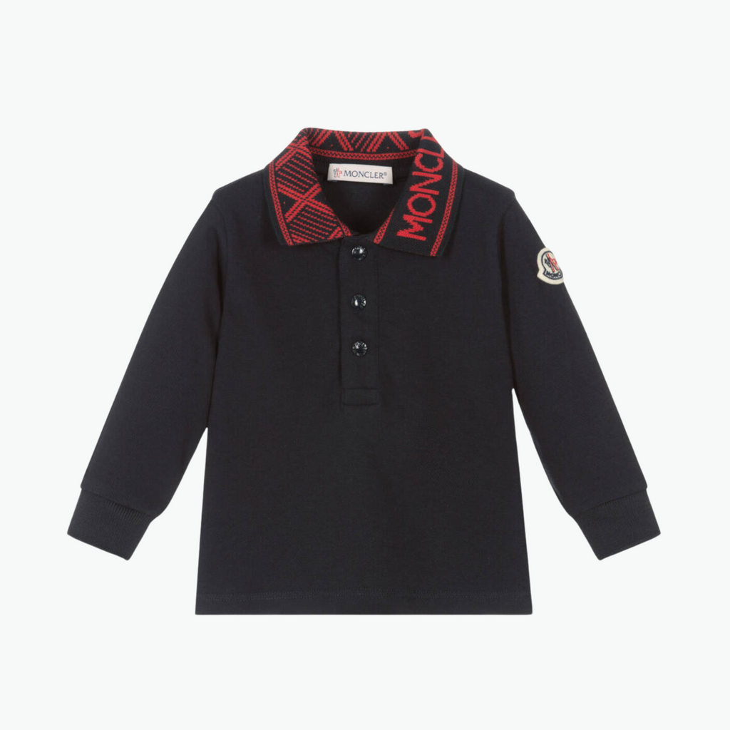 Moncler Kids Long-Sleeve Polo Shirt