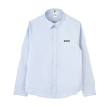 Boss Kids Cotton Shirt in White, Blue