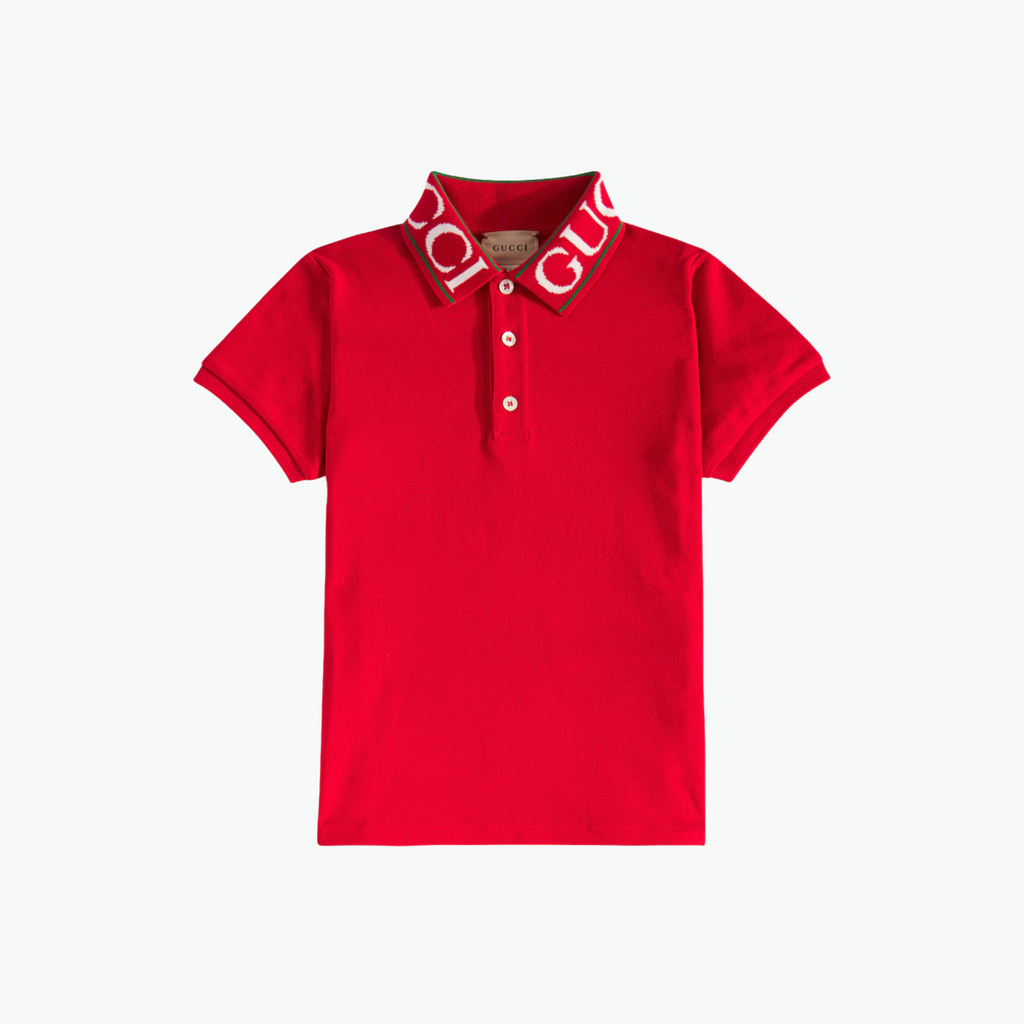 Gucci Kids Red Polo Shirt