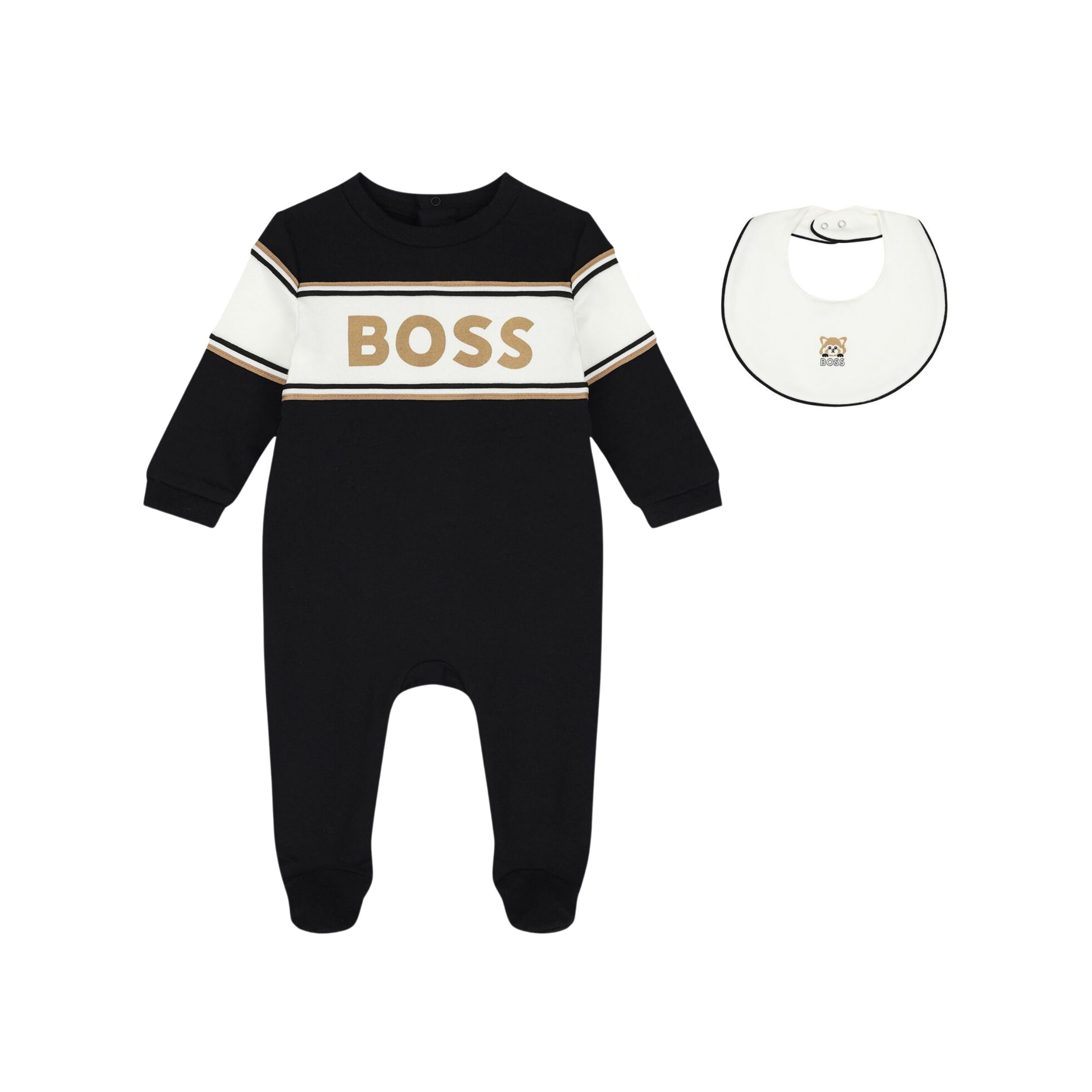 Boss Kids Black Logo Babygrow Set