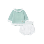 Paz Rodriguez Knitted Sweater Bloomers Set