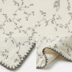 KEKEYO Blanket Cream and Grey Cotton