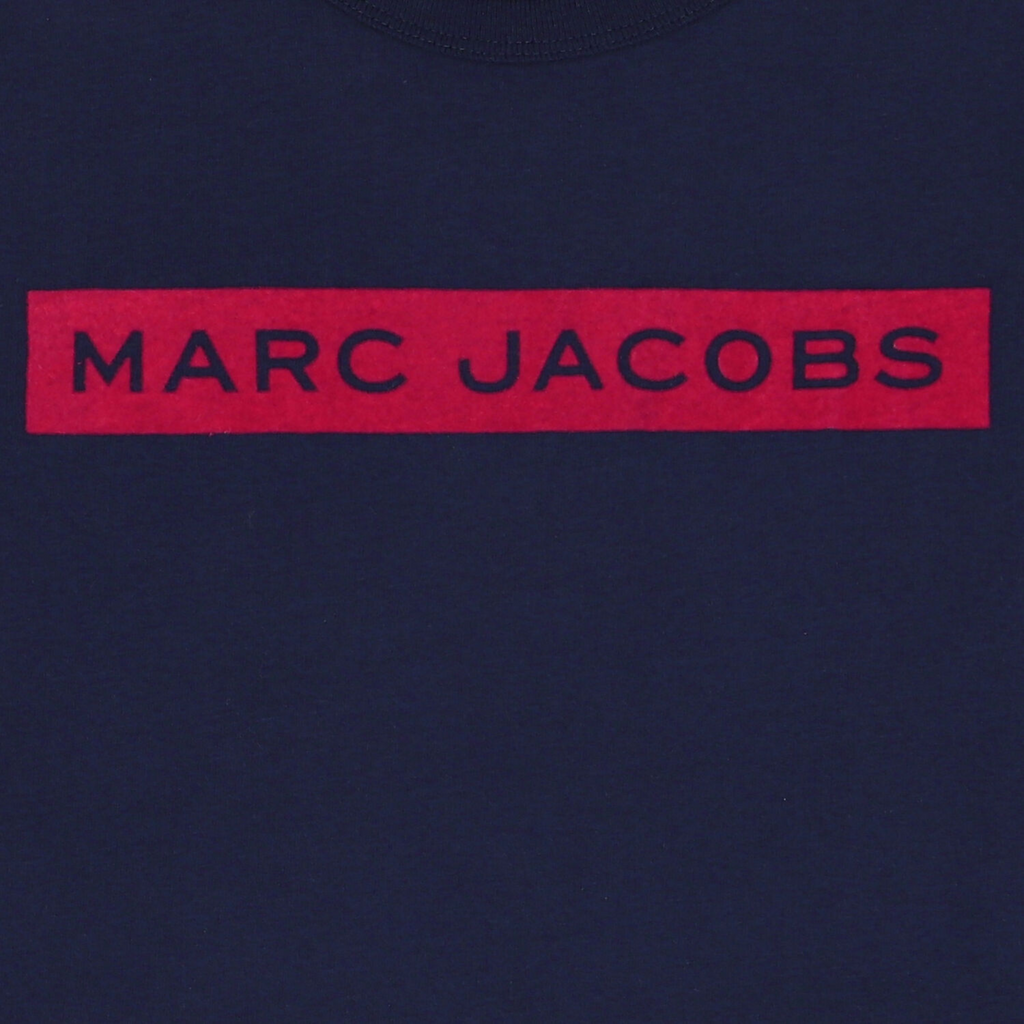 Marc Jacobs Kids Navy Logo Printed T-shirt