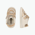 Boss Kids Baby Pre Walker Sneakers in Ivory Gold