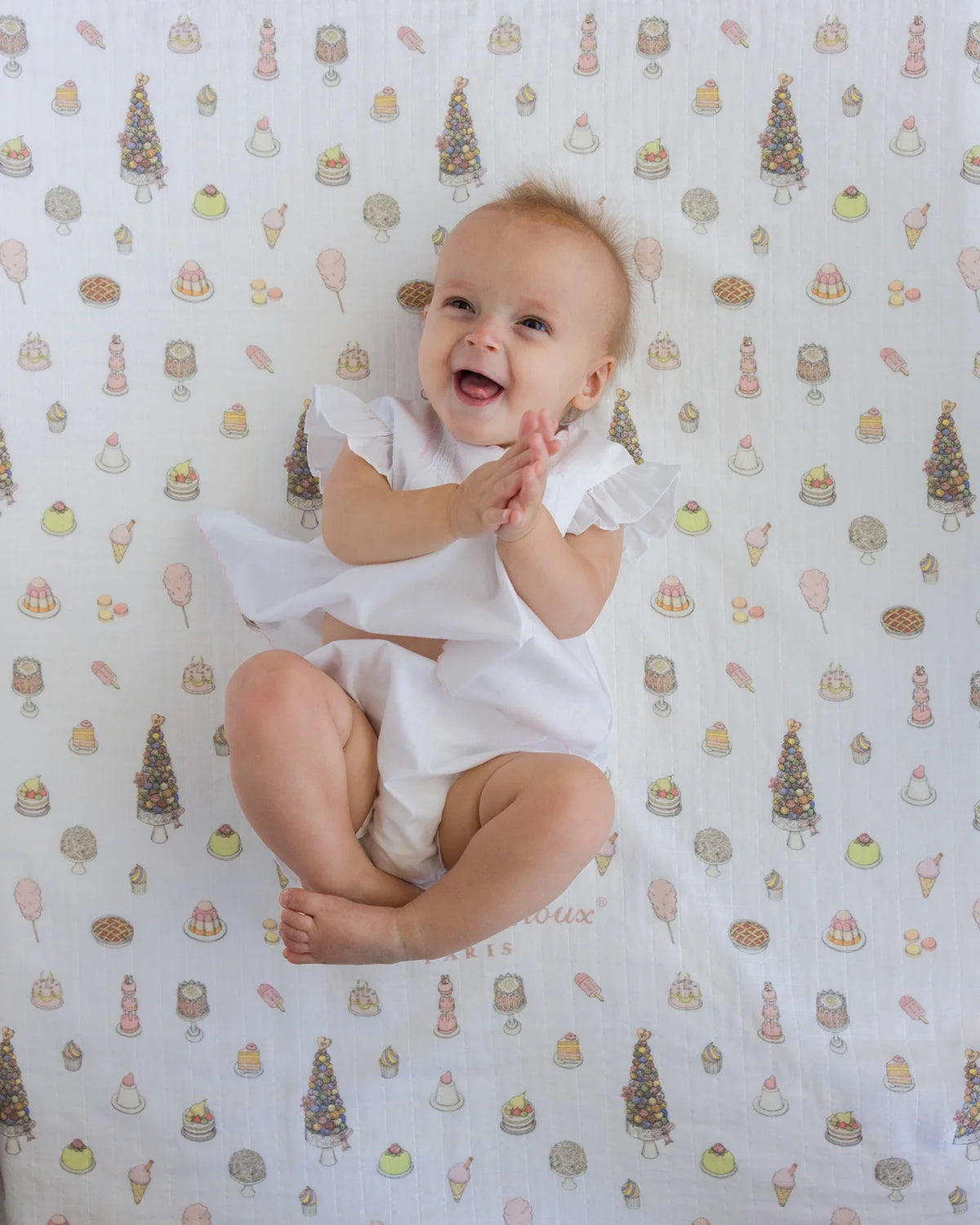 Atelier Choux Carré Swaddle - Sweetie Pie Pink 100x100 cm | Babybrandedshop