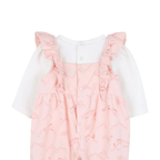Kenzo Kids Pink Ruffle-trim Babygrow Set