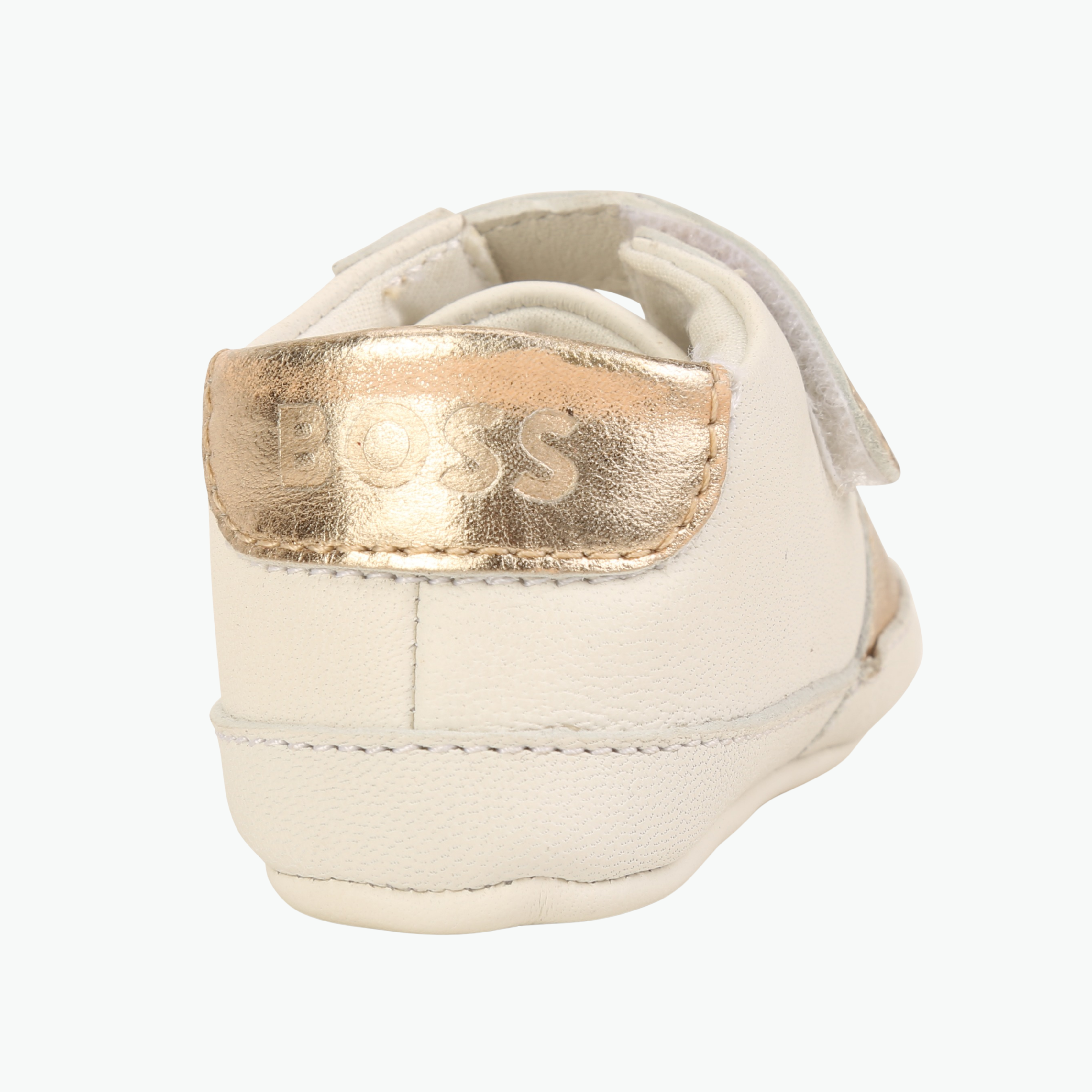 Boss Kids Baby Pre Walker Sneakers in Ivory Gold