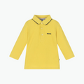 Boss Kids Long Sleeved Polo in Lime