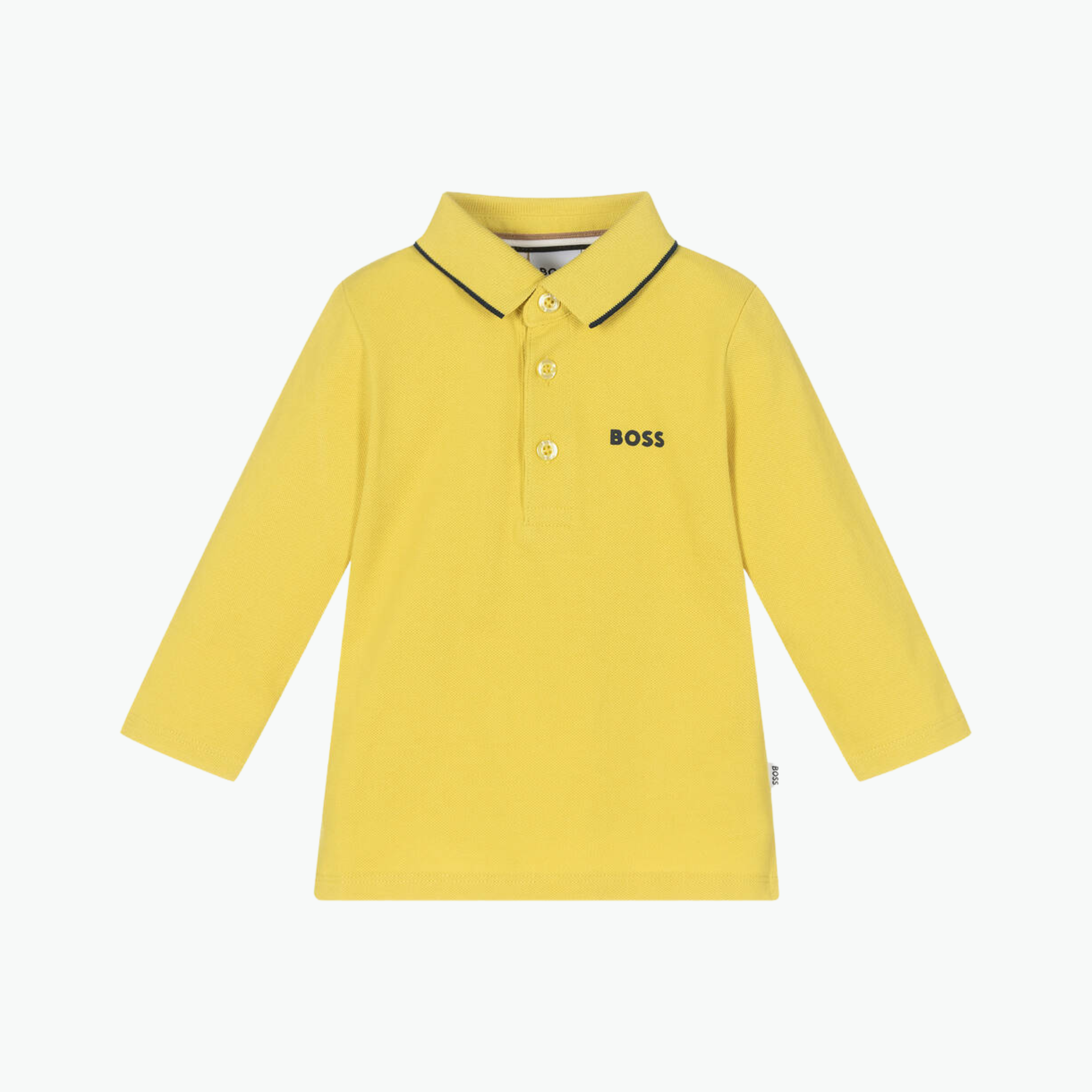 Boss Kids Long Sleeved Polo in Lime