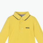 Boss Kids Long Sleeved Polo in Lime