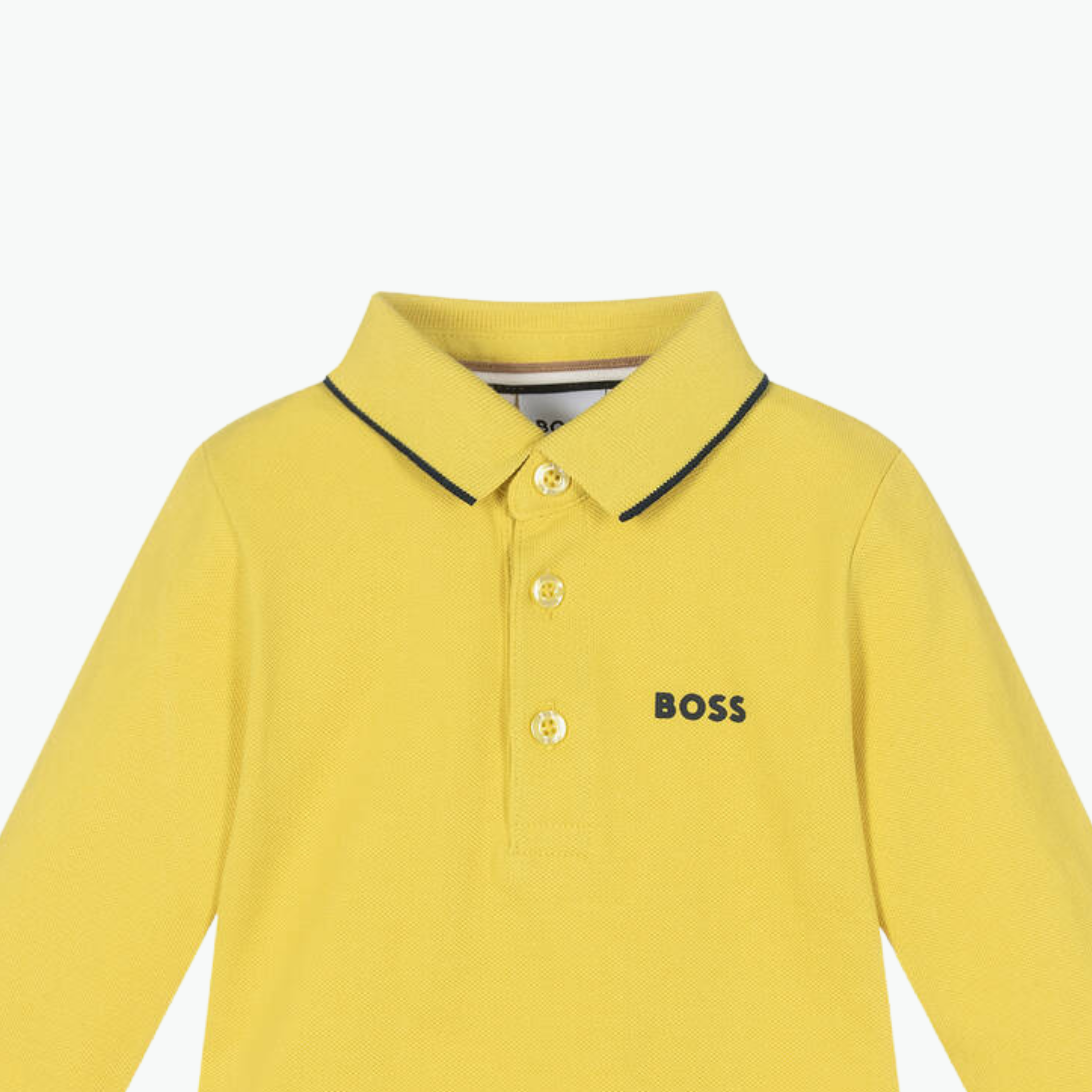 Boss Kids Long Sleeved Polo in Lime
