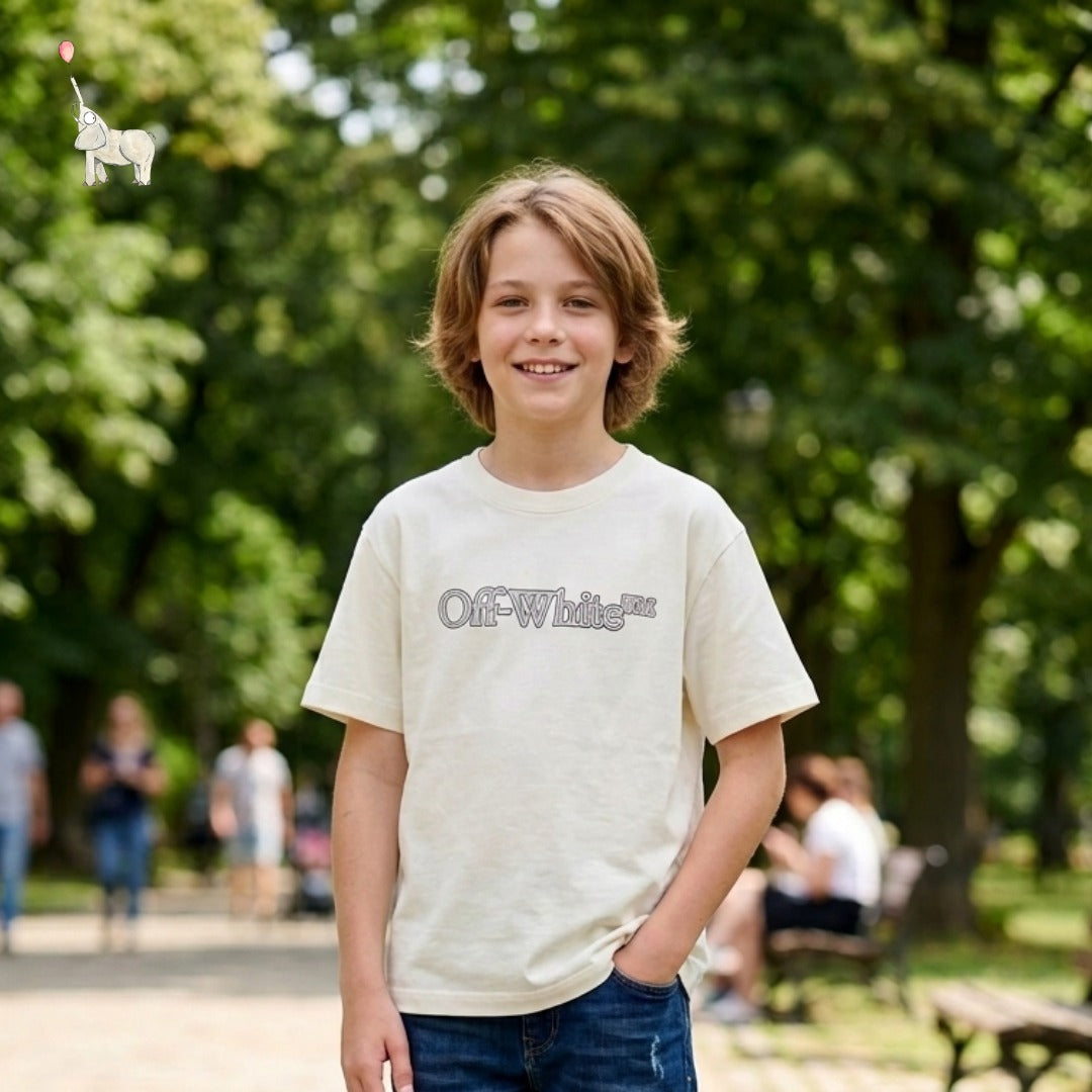 Off-White Big Bookish T-Shirt in Cotton | 12Y