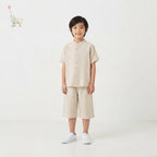 Kekeyo Linen Short-Sleeve Koko Shirt Top | 2-14Y
