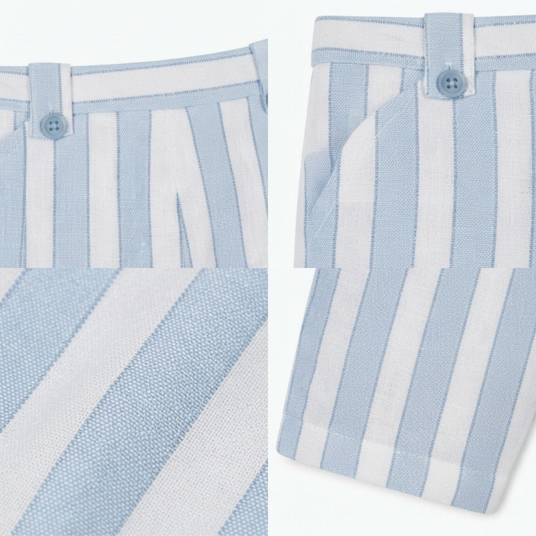 Abel & Lula Linen Top Shorts Strip Set | 2Y 4Y