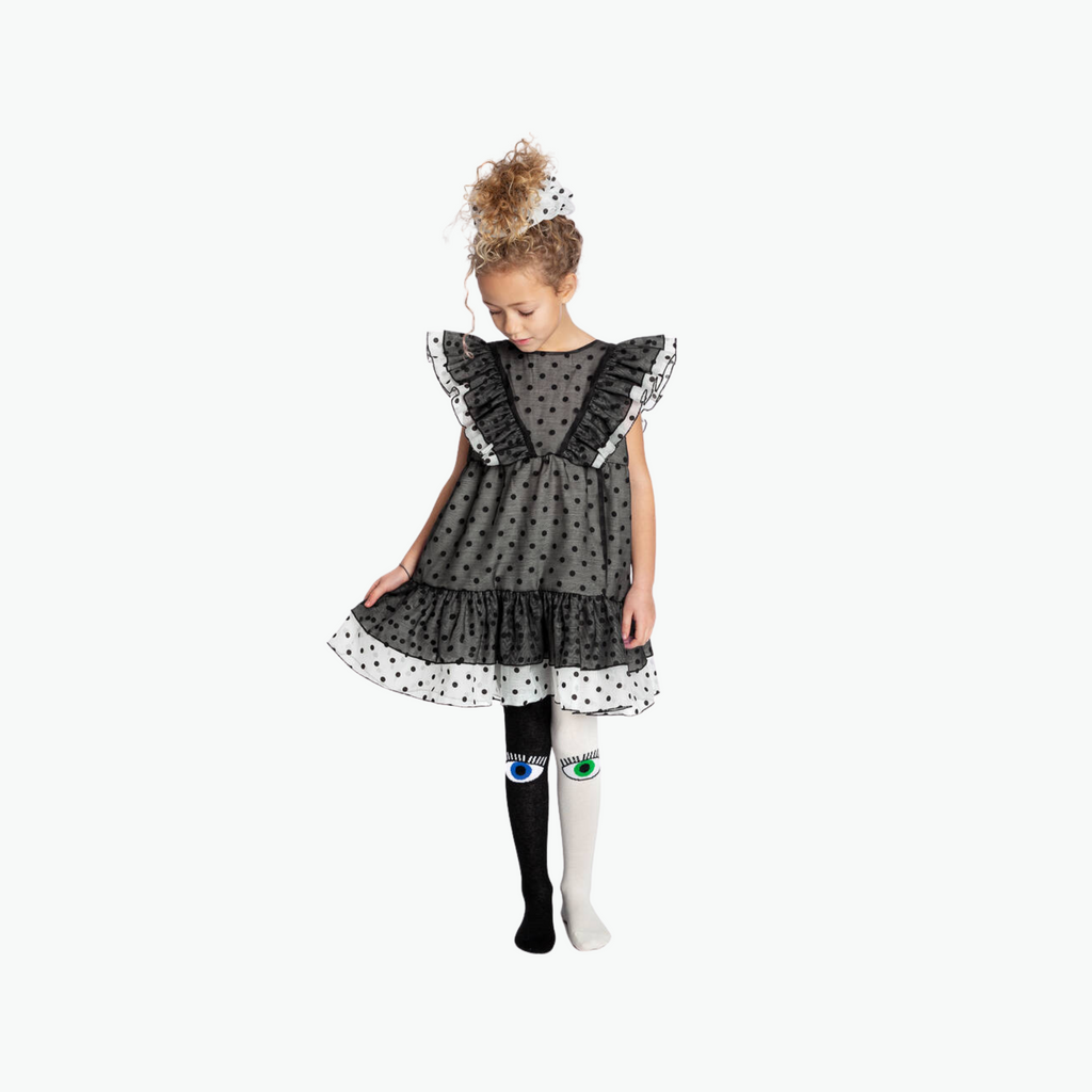 Wauw Capow Oline Dot Dress in Black