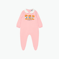 Moschino Baby Girls Teddy Logo Babygrow in Pink