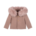 Paz Rodriguez Button-Up Knitted Jacket in Pink