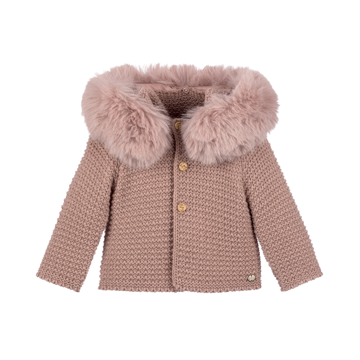 Paz Rodriguez Button-Up Knitted Jacket in Pink