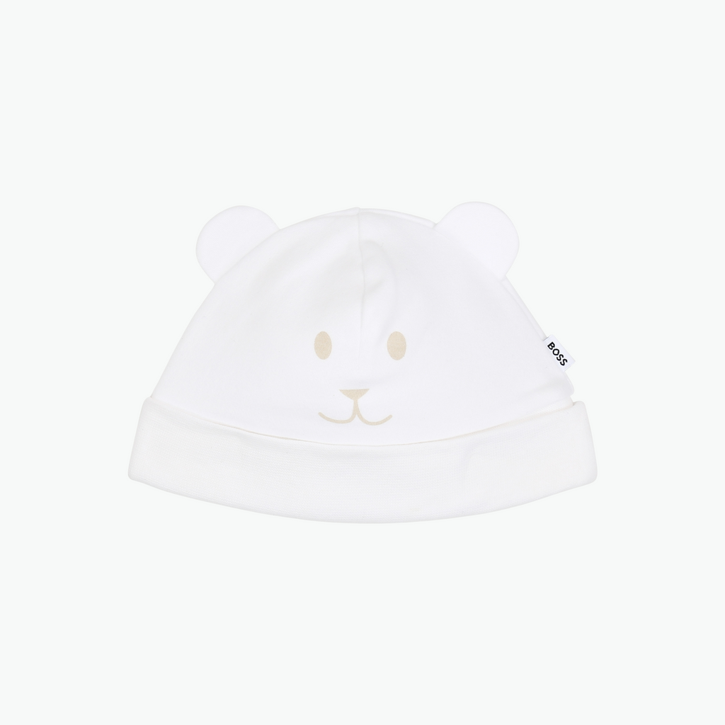 Boss Kids Beanie Hat in White