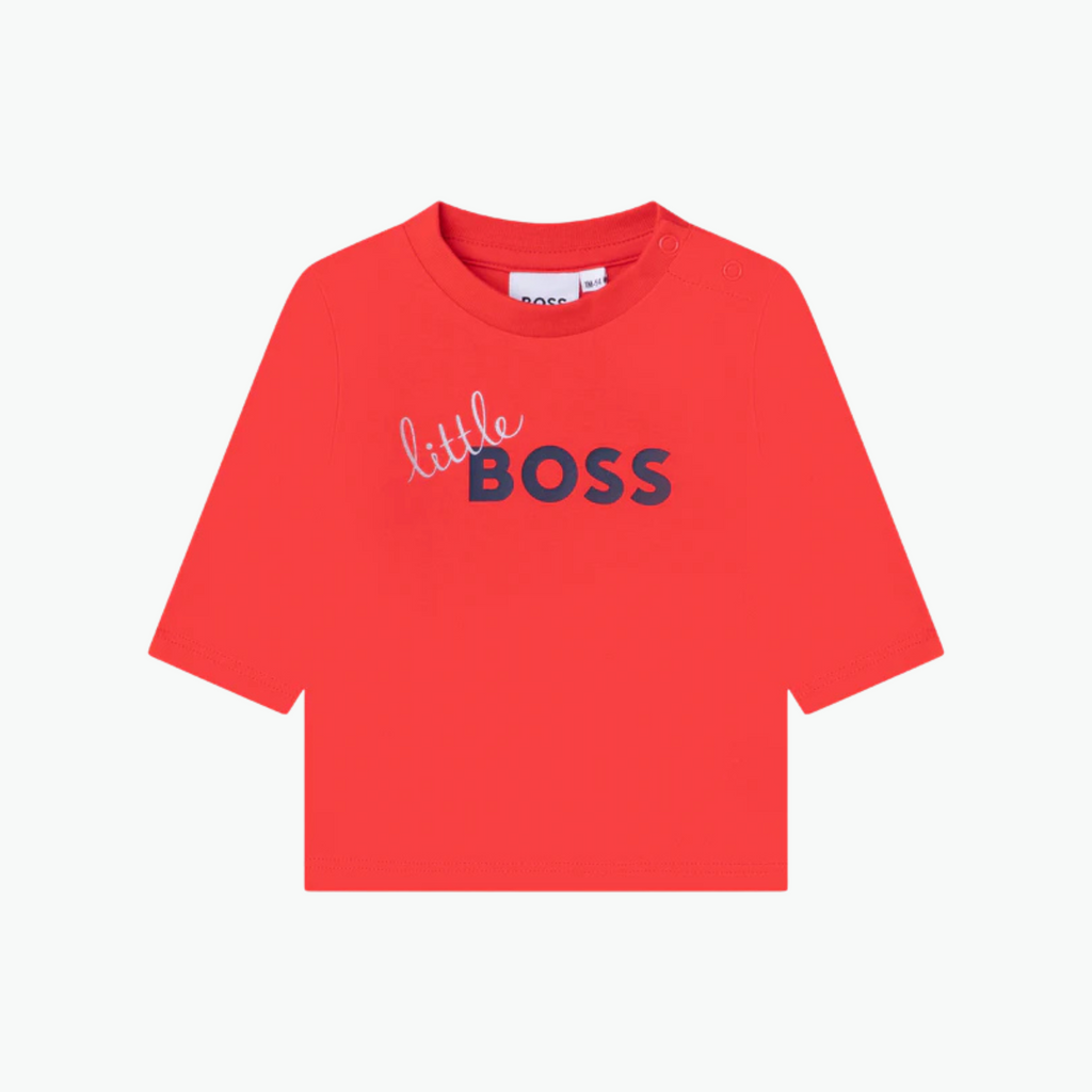 Boss Kids Little Boss Print Long Sleeve T-shirt