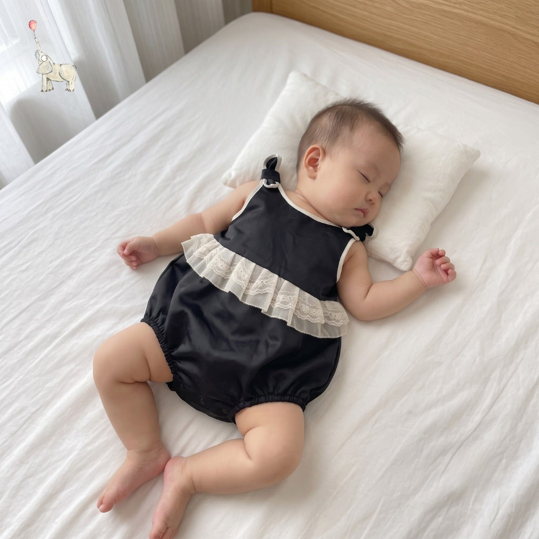 Kekeyo Romper Aleya Black | 3M 6M 9M 1/2Y