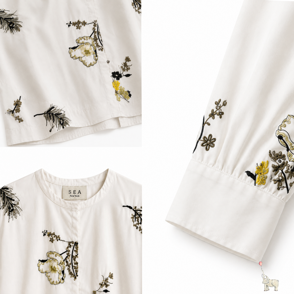 Sea White Blouse M