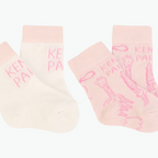 Kenzo Set of 2 Pairs Pink Socks ( Included With Box )