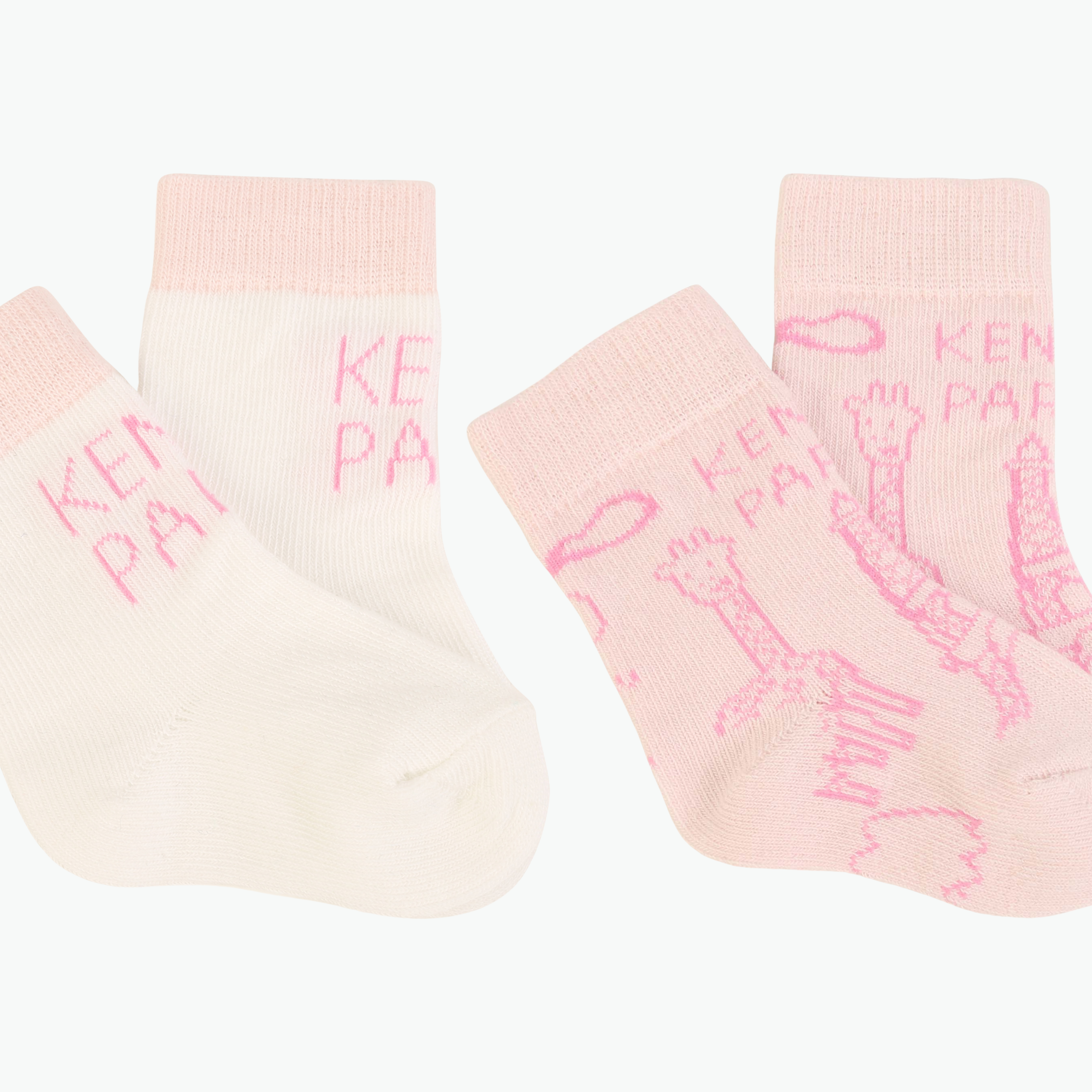 Kenzo Set of 2 Pairs Pink Socks