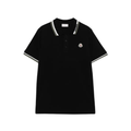 Moncler Kids Polo Shirt in Black