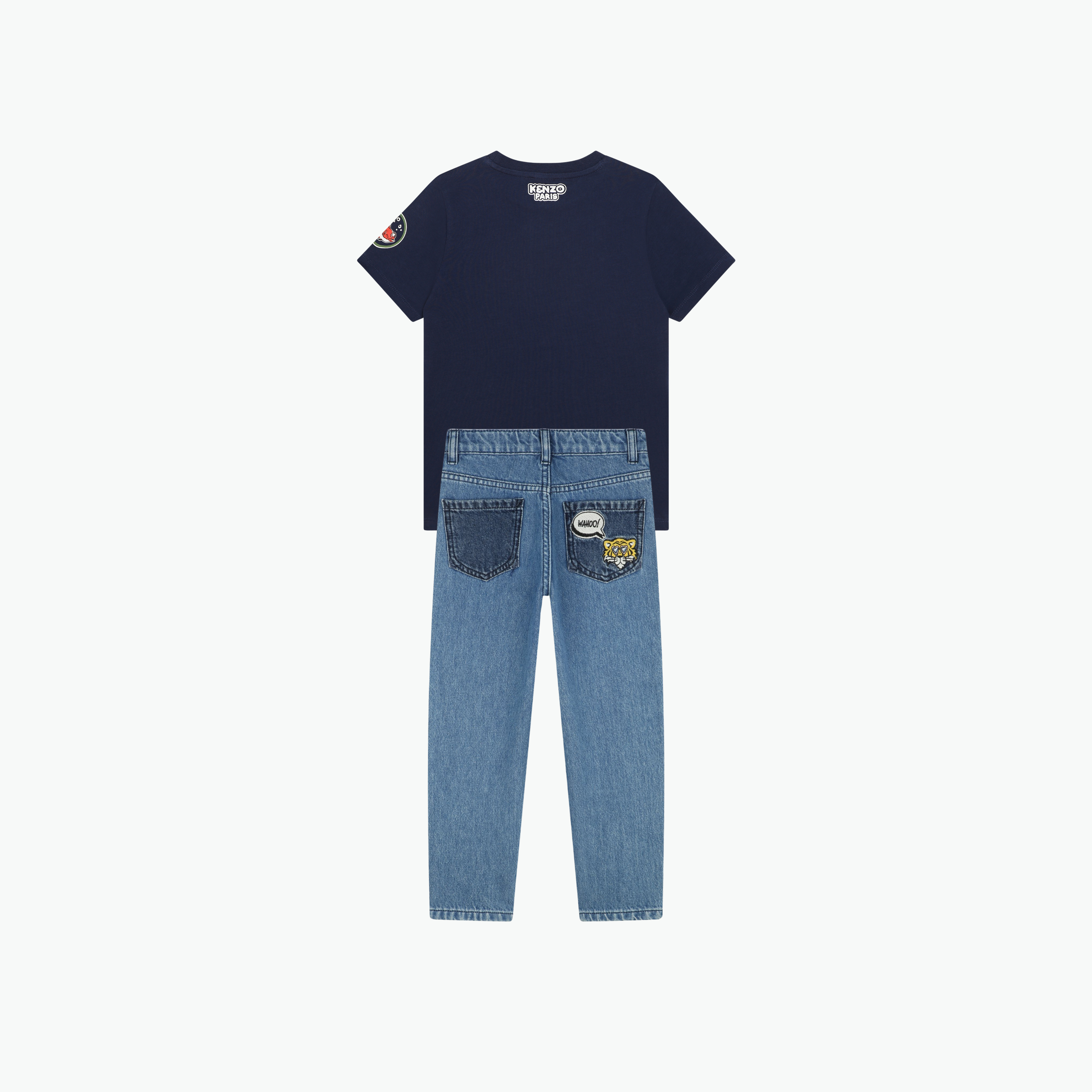 Kenzo Cotton T-shirt and Denim Trousers Set