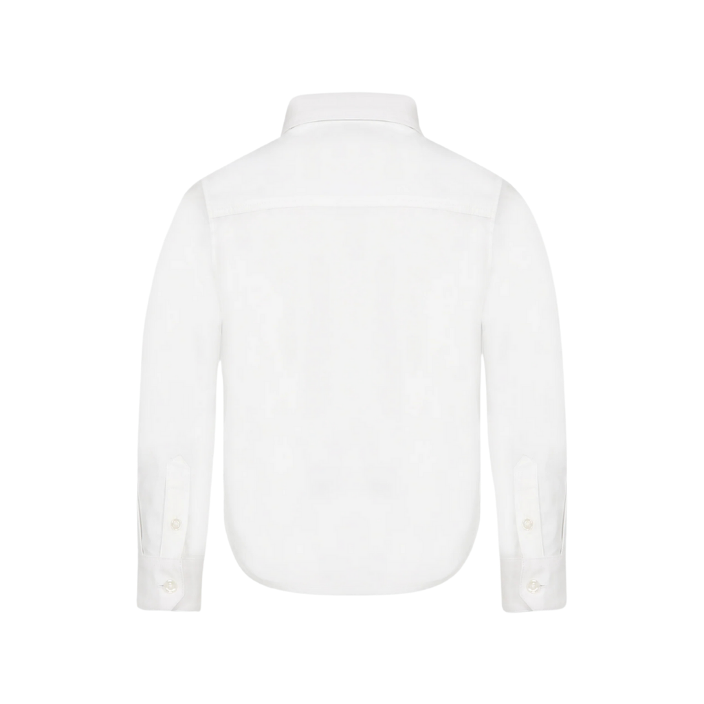 Boss Kids Cotton Shirt in White, Blue