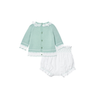 Paz Rodriguez Knitted Sweater Bloomers Set