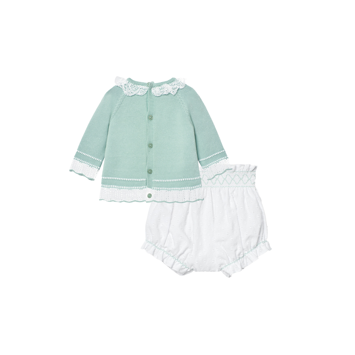 Paz Rodriguez Knitted Sweater Bloomers Set