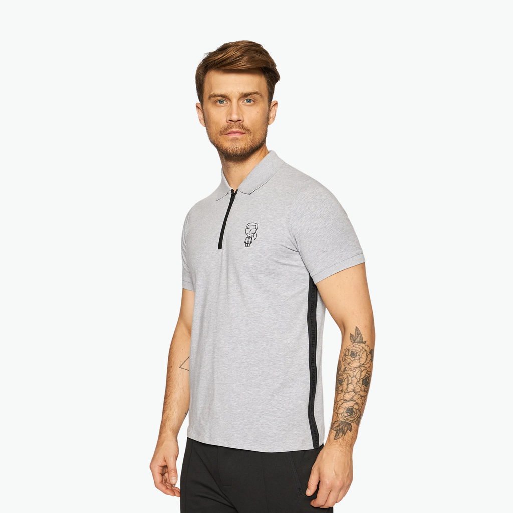 Karl Lagerfeld Grey Polo T-shirt