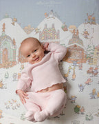 Atelier Choux Carré Swaddle - Winter Wonderland Blue 100x100cm | Babybrandedshop