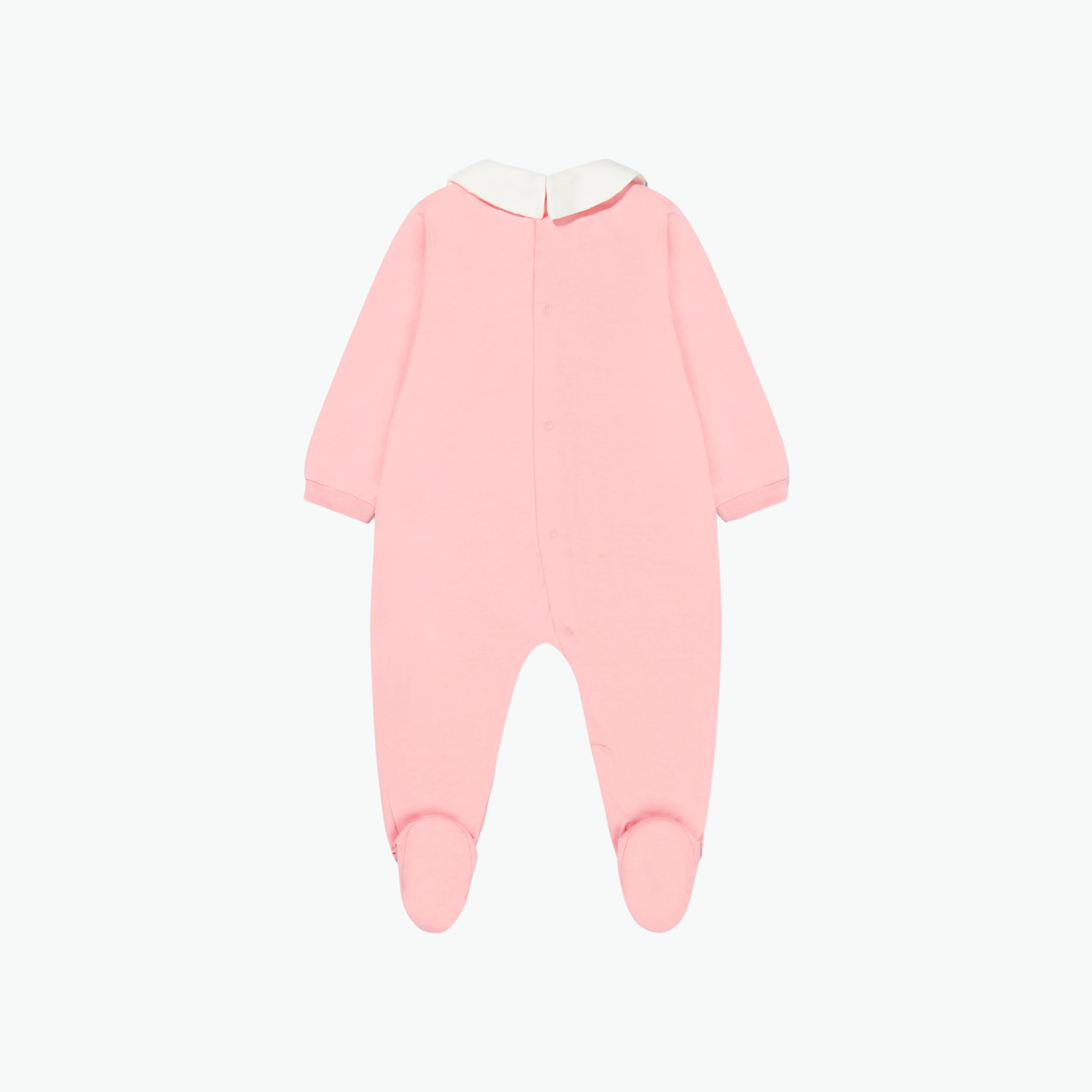 Moschino Baby Girls Teddy Logo Babygrow in Pink