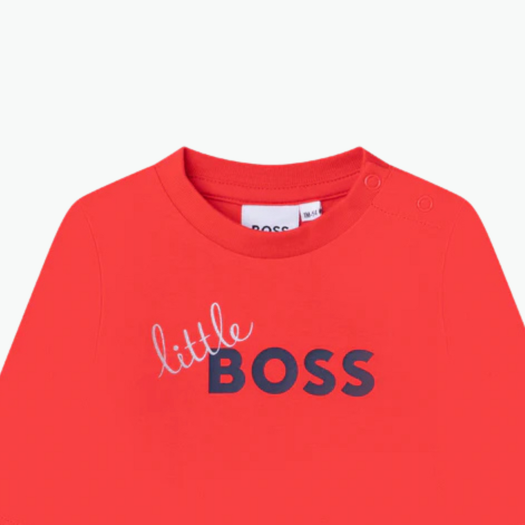 Boss Kids Little Boss Print Long Sleeve T-shirt