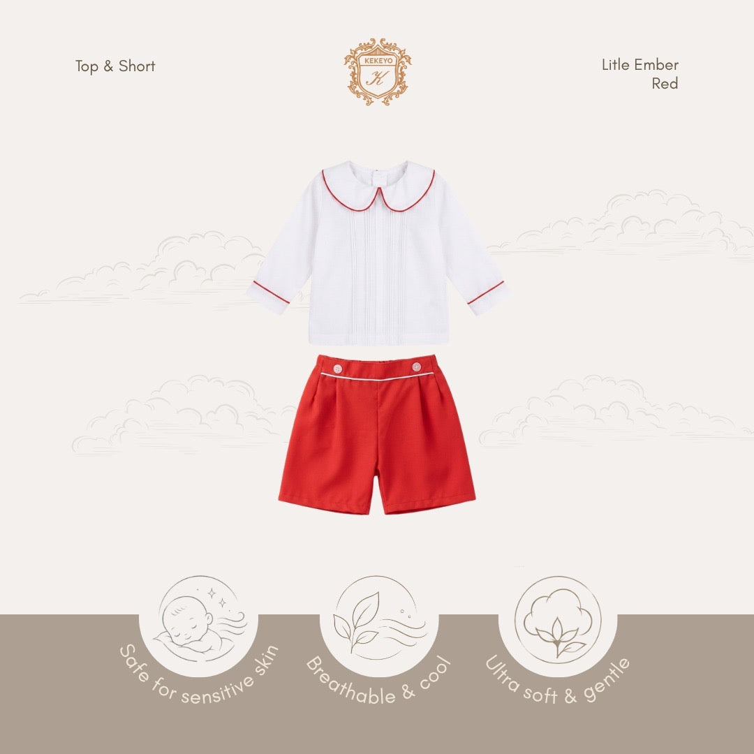 Kekeyo Top & Short Litle Ember Red | 2Y