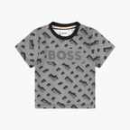 Boss Kids Logo Print Monogram T-shirt