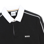 Boss Kids Boys Long-Sleeve Polo Shirt in Black