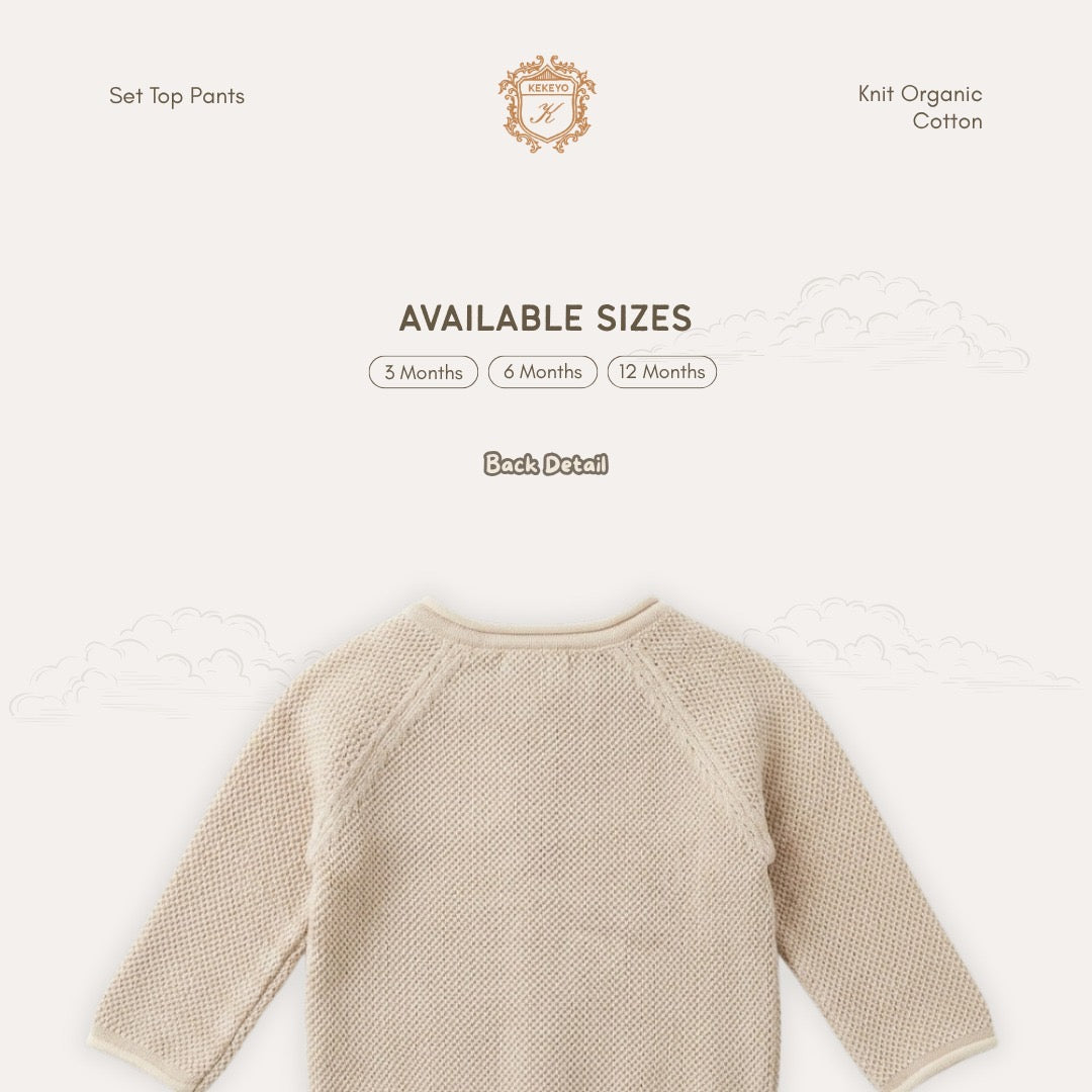 Kekeyo Set Top Pants Knit Organic Cotton | 3M 6M 12M