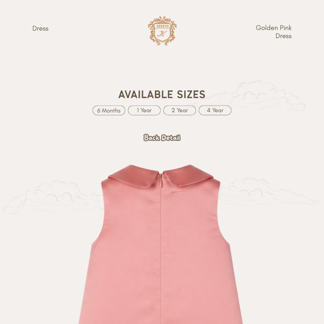 Kekeyo Golden Pink Dress | 6M 1Y 2Y 4Y | Free Box