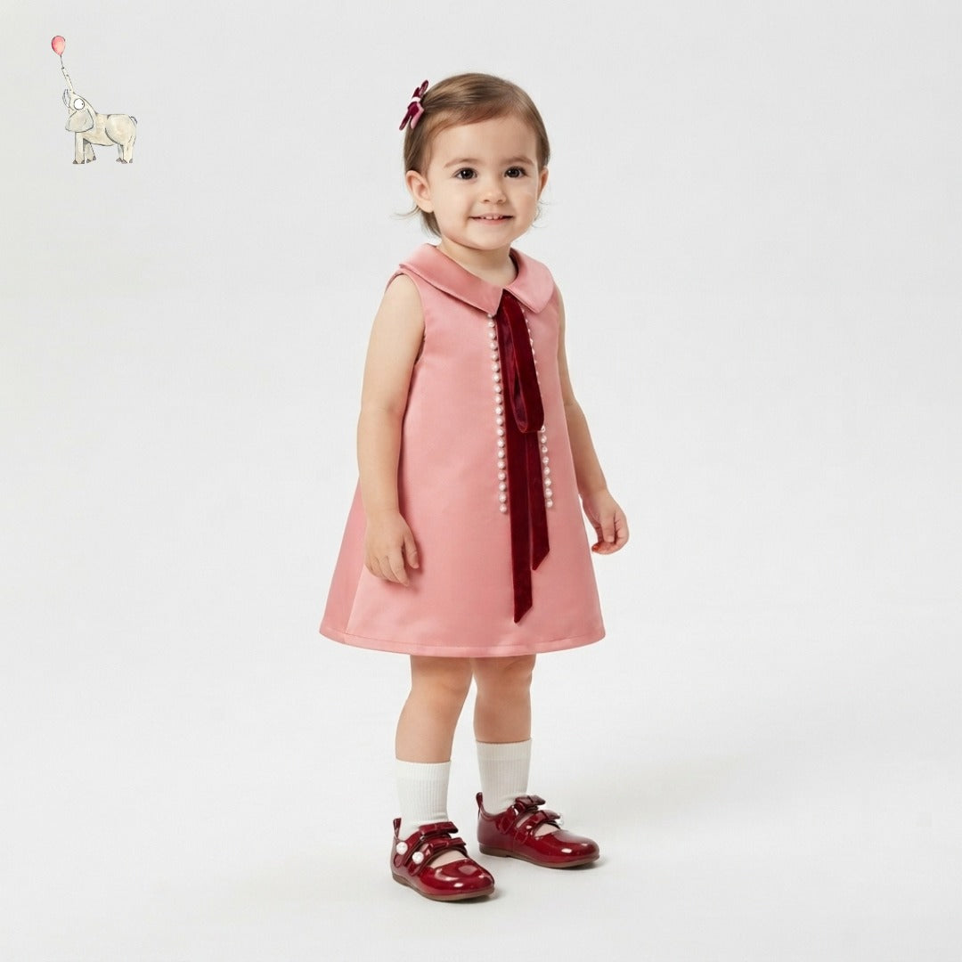 Kekeyo Golden Pink Dress | 6M 1Y 2Y 4Y | Free Box