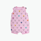 Moschino Kids Teddy Bear Sleeveless Romper in Pink