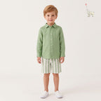 Abel & Lula Linen Top Shorts Strip Set | 2Y 4Y