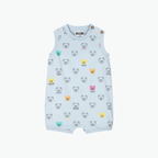 Moschino Kids Teddy Bear Sleeveless Romper in Blue