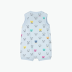 Moschino Kids Teddy Bear Sleeveless Romper in Blue