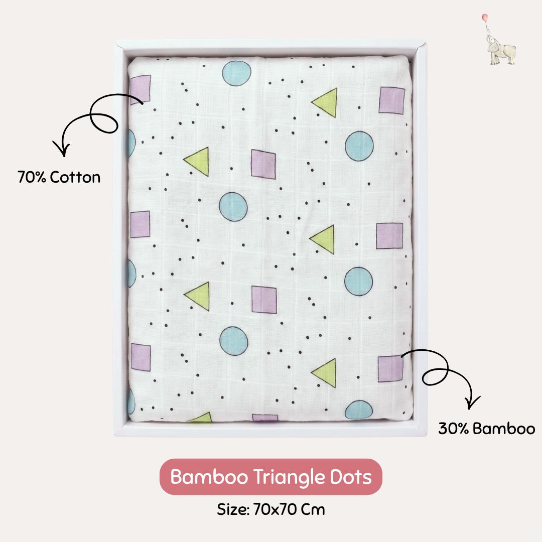 KEKEYO Muzzies Swaddle Triangle Dots