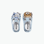 Moschino Kids Teddy Bear & Shark Leather Sandals in Blue