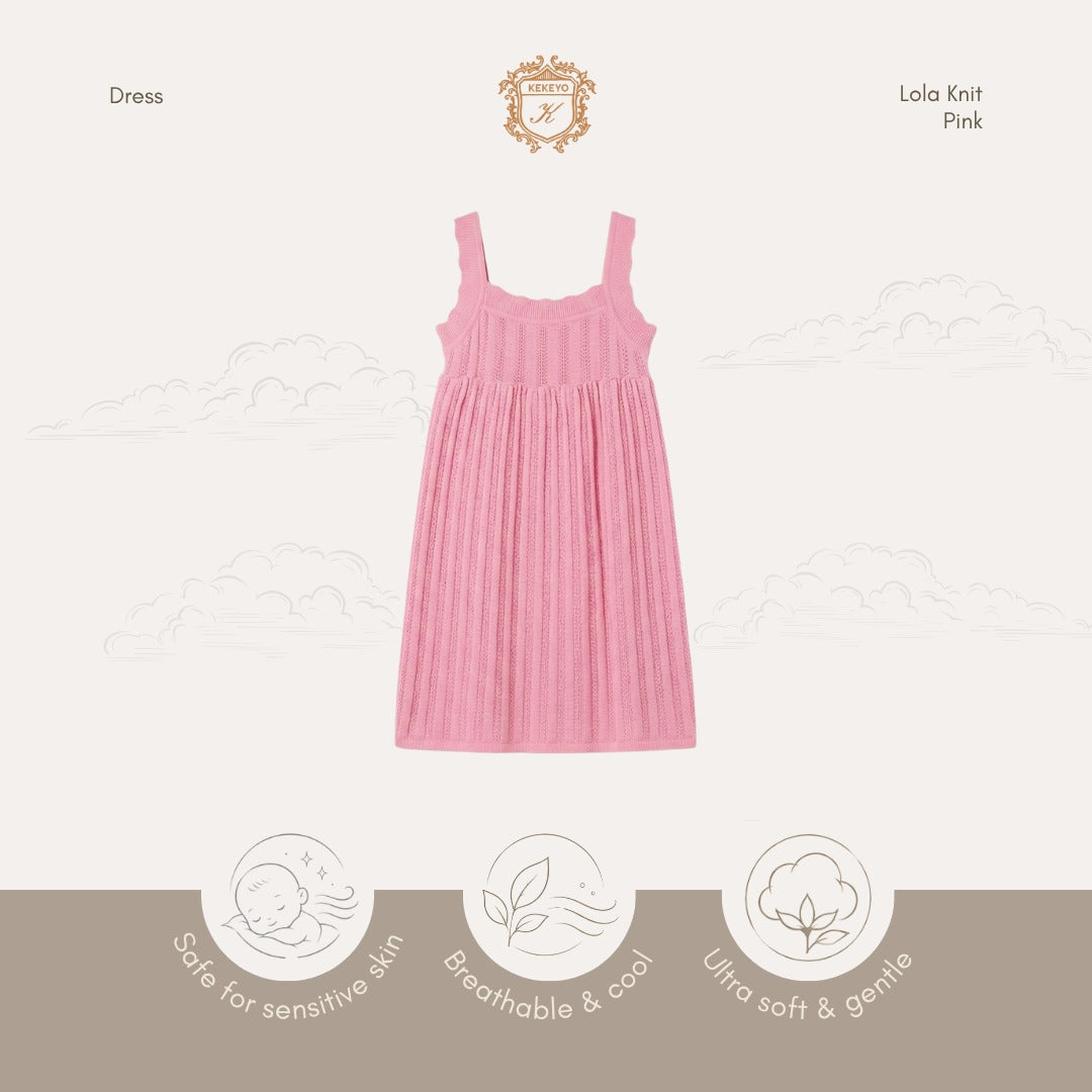 Kekeyo Lola Knit Dress Pink | 6Y